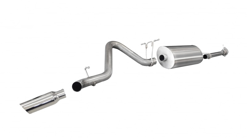 Chevrolet Silverado Performance Exhaust - Single Side Exit - CORSA Performance - Cat Back Sport - Polished - `11-`12